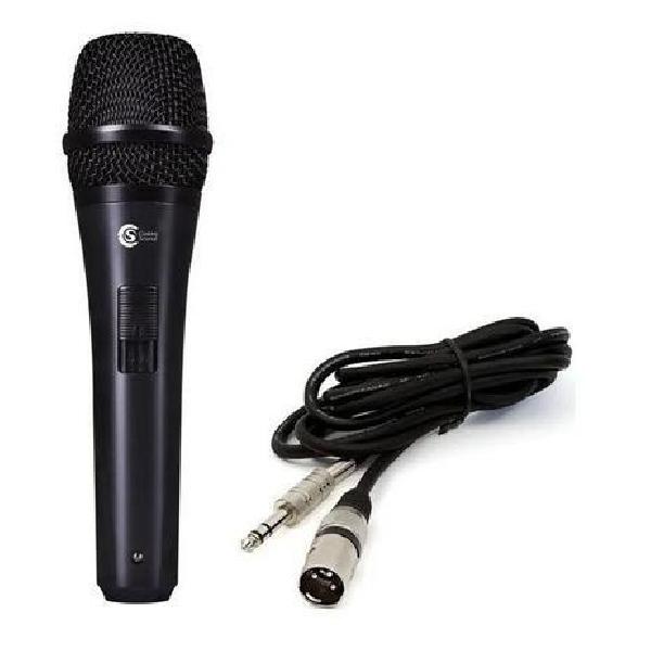 Foto do produto  Microfone Custom Sound dinâmico CSMS 835 preto com cabo 5m